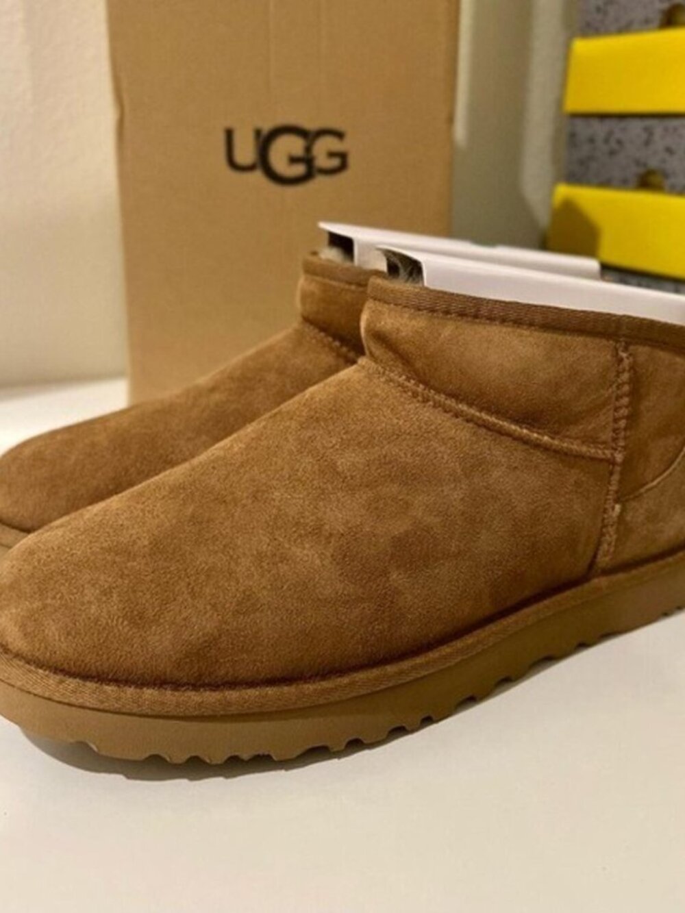 UGG Classic Ultra Mini Chestnut Ankle Boots